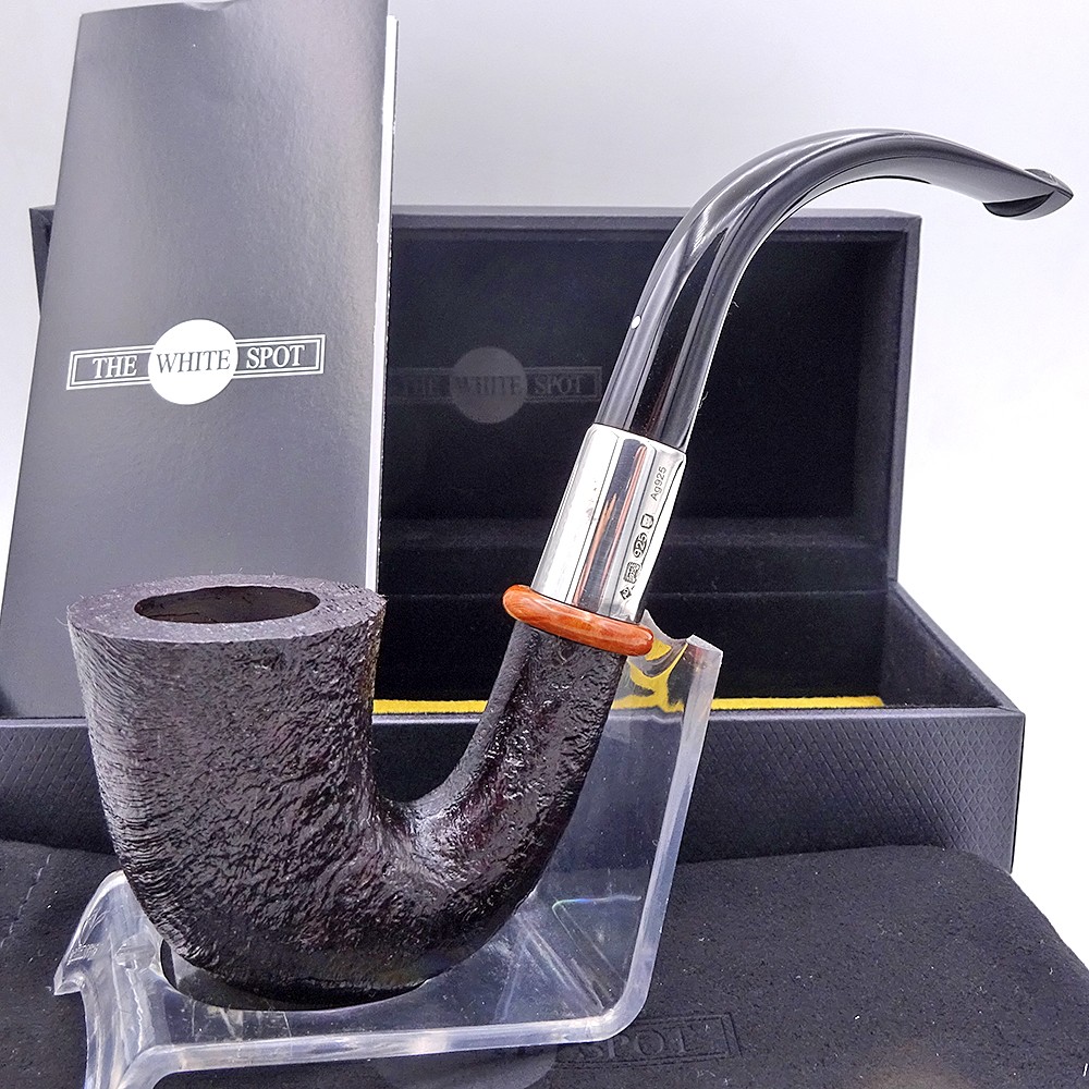 Dunhill White Spot Shell Briar gr.5 Silver Calabash - Pipo Market
