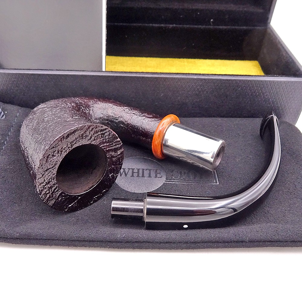 Dunhill White Spot Shell Briar gr.5 Silver Calabash - Pipo Market
